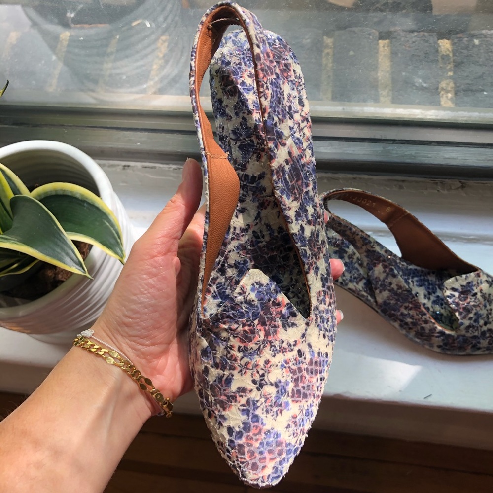 Rachel Comey Floral Snakeskin Slingback
